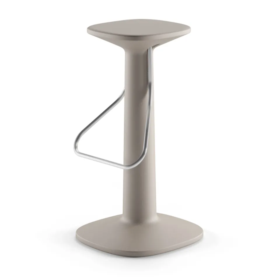 Banqueta de Alto Design em Polietileno e Aço Inoxidável Fabricado na Itália - Pito Viadurini