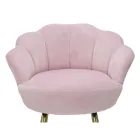 Banquinho alto em ferro dourado com assento forrado em veludo - Annina Viadurini