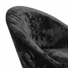 Banqueta alta em veludo e aço com elevador ajustável Made in Italy - Bilbao Viadurini