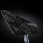 Banqueta alta em veludo e aço com elevador ajustável Made in Italy - Bilbao Viadurini