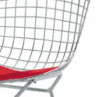 Banqueta alta de couro com estrutura de aço Made in Italy - Beniamino Viadurini