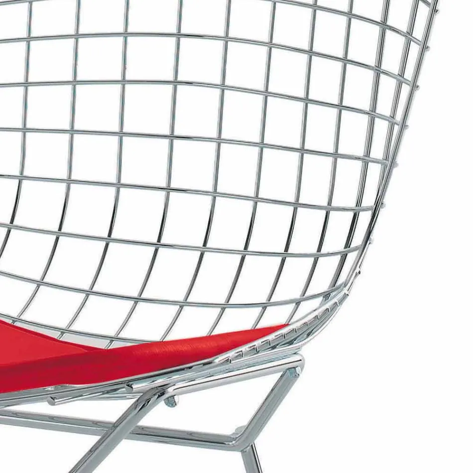 Banqueta alta de couro com estrutura de aço Made in Italy - Beniamino Viadurini