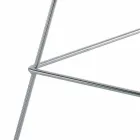 Banqueta alta de couro com estrutura de aço Made in Italy - Beniamino Viadurini