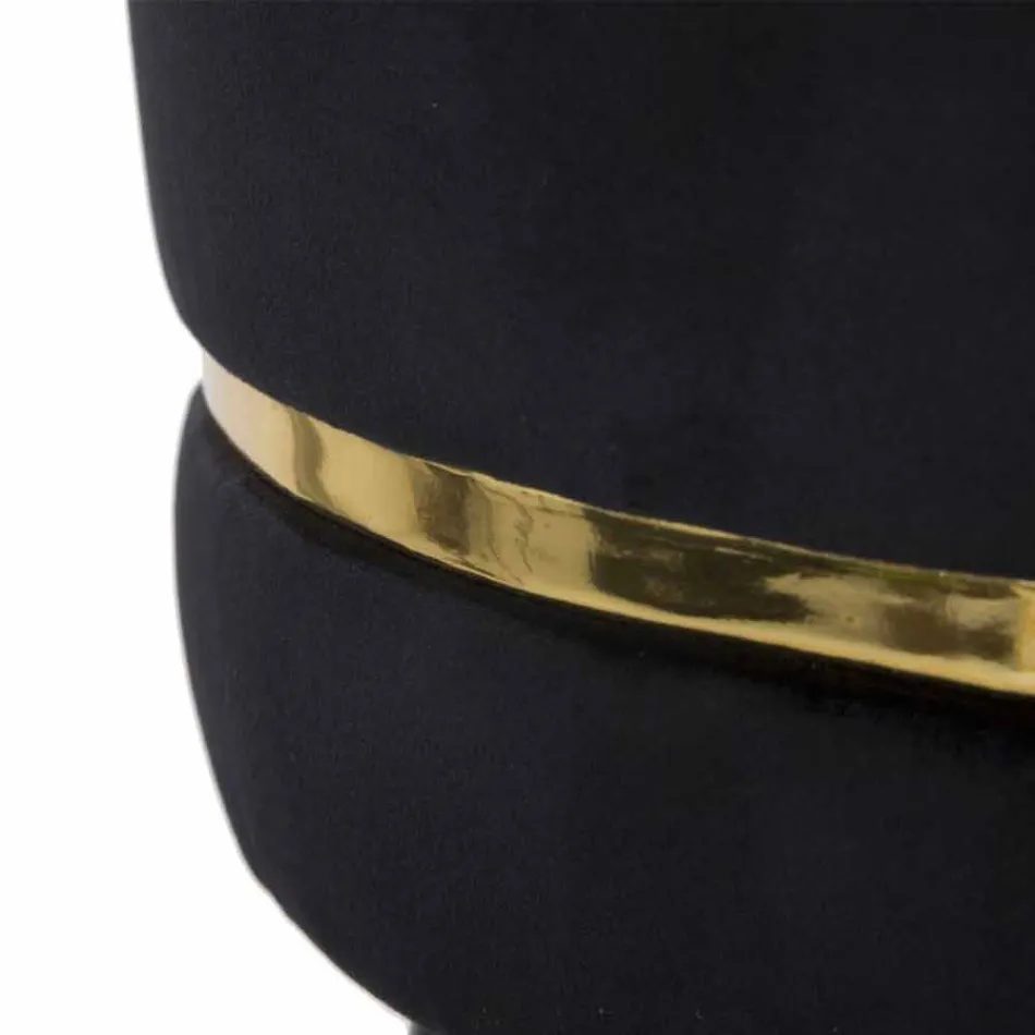 Banqueta Bar Redonda em Madeira e Tecido de Design Moderno - Rupert Viadurini