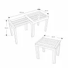 Banqueta baixa extensível com acabamento natural em madeira de teca - Pomino Viadurini