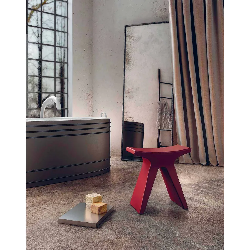 Banqueta baixa de polipropileno para exterior, fabricada em Itália - Prue Viadurini