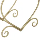 Banqueta com baixo teor de ferro e acabamento dourado com assento de tecido - Dimentico Viadurini