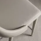 Banqueta com encosto, Base de metal design - Berenice Viadurini