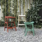 Banqueta com Estrutura em Madeira Maciça de Faia Made in Italy - Regensburg Viadurini