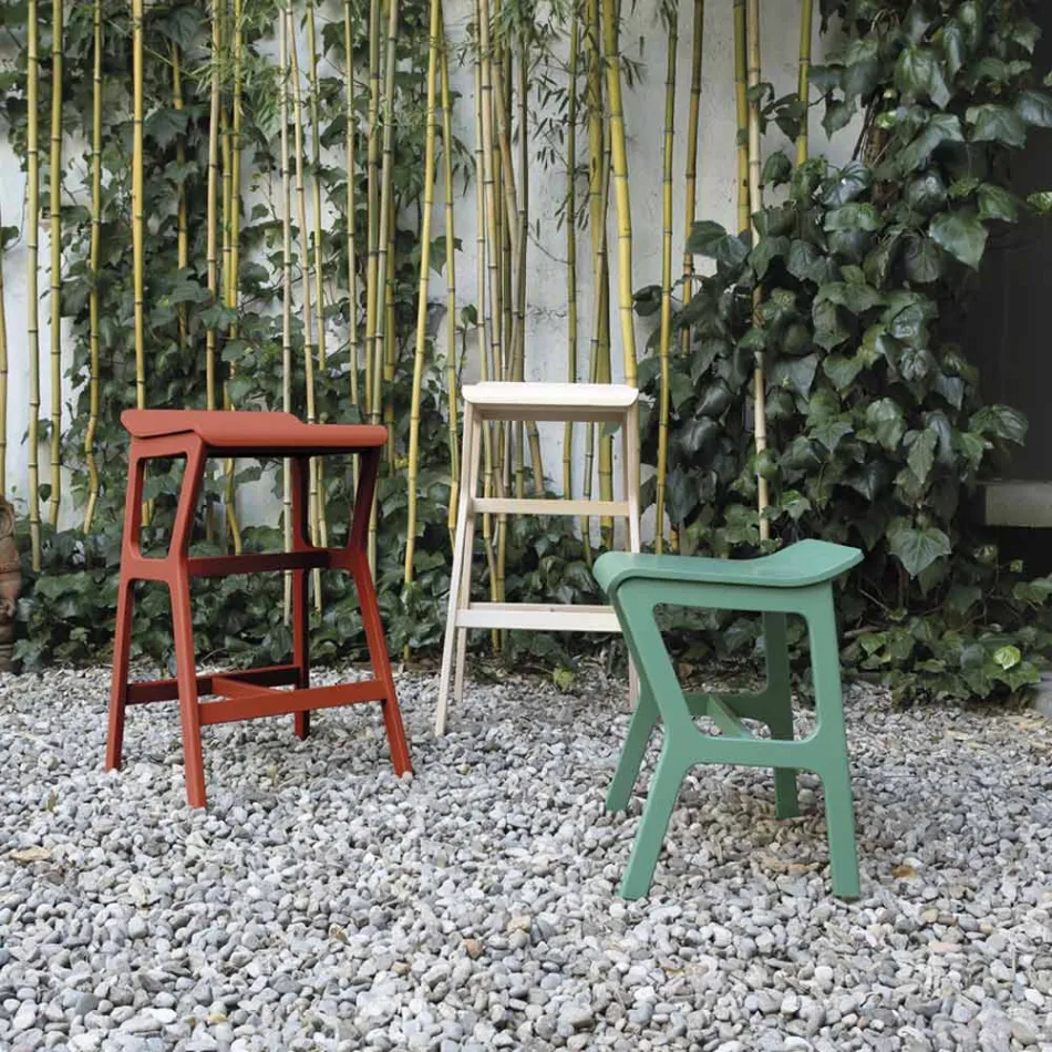 Banqueta com Estrutura em Madeira Maciça de Faia Made in Italy - Regensburg Viadurini