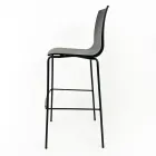 Tamborete de cozinha em aço e tecnopolímero fabricado na Itália 2 peças - guirlanda Viadurini