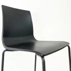 Tamborete de cozinha em aço e tecnopolímero fabricado na Itália 2 peças - guirlanda Viadurini