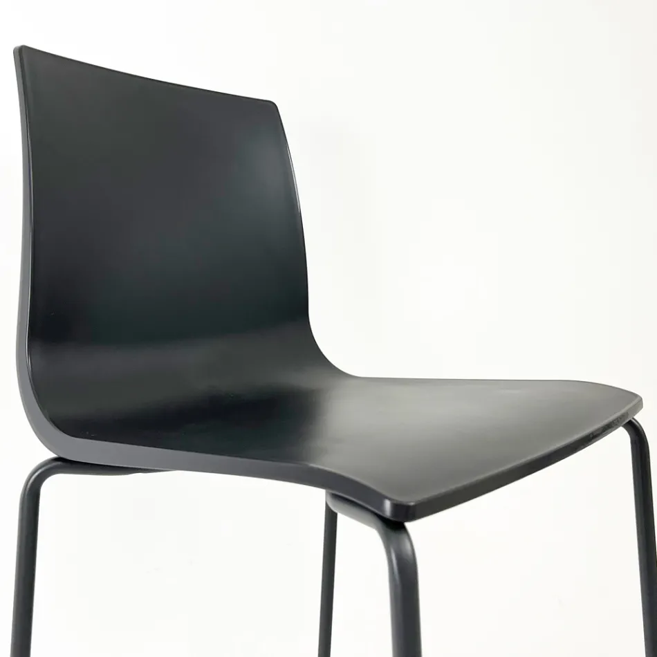 Tamborete de cozinha em aço e tecnopolímero fabricado na Itália 2 peças - guirlanda Viadurini