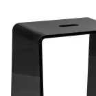 Penelope - Banqueta de banheiro de design em acrílico preto, fabricada na Itália. Viadurini