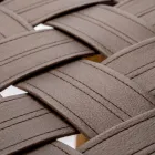 Banqueta de banheiro de design feita de teca com assento tecido - Yucca Viadurini