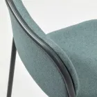 Tamborete de Cozinha em Tecido e Metal Made in Italy 2 Peças - Sangria Viadurini