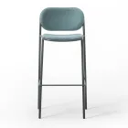 Tamborete de Cozinha em Tecido e Metal Made in Italy 2 Peças - Sangria Viadurini