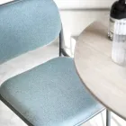 Tamborete de Cozinha em Tecido e Metal Made in Italy 2 Peças - Sangria Viadurini