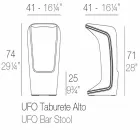 Ufo by Vondom banqueta exterior design moderno em polietileno Viadurini