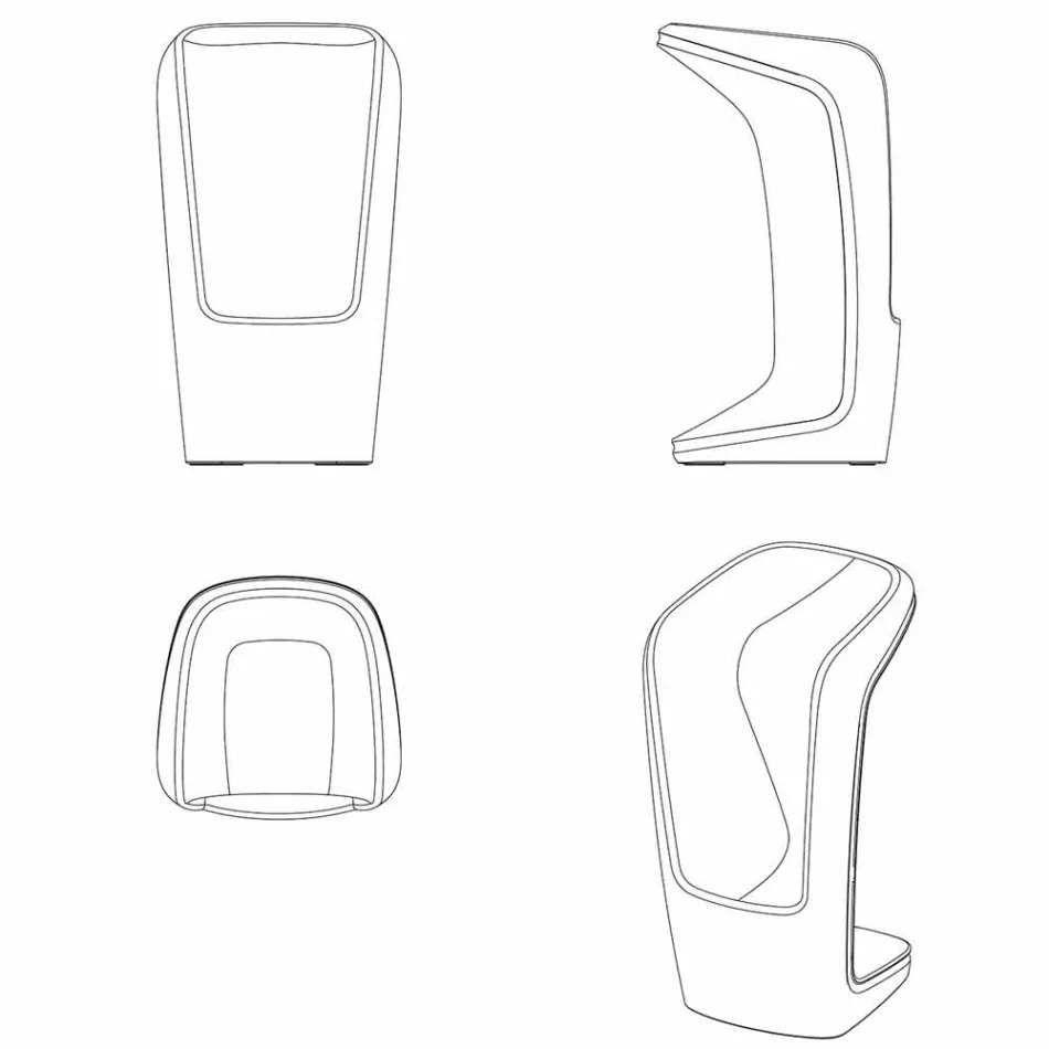 Ufo by Vondom banqueta exterior design moderno em polietileno Viadurini