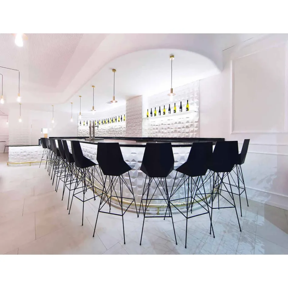 Banqueta exterior Faz de Vondom H 111 cm em polipropileno e aço Viadurini