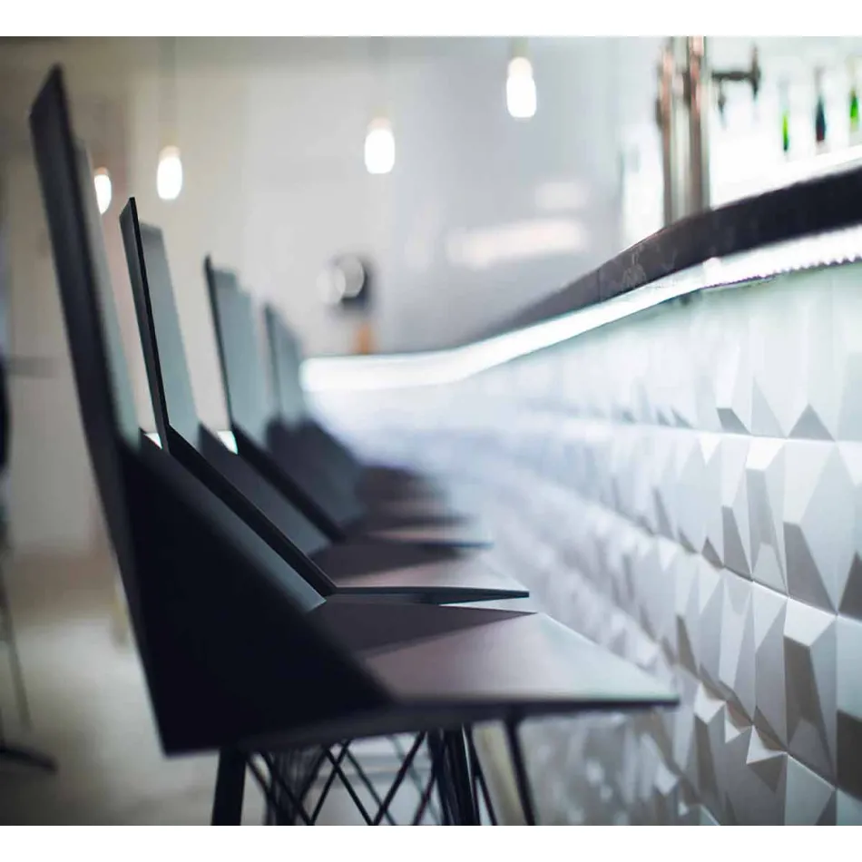 Banqueta exterior Faz de Vondom H 111 cm em polipropileno e aço Viadurini