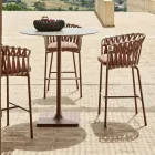 Tamborete de alumínio para exterior fabricado na Itália - Emmacross by Varaschin Viadurini