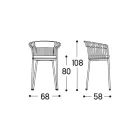 Tamborete de exterior em alumínio fabricado na Itália - Emmacross by Varaschin Viadurini