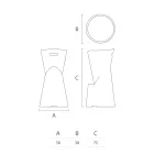 Banqueta Luminosa para Exterior em Polietileno Branco Made in Italy - Morango Viadurini