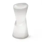 Banqueta Luminosa para Exterior em Polietileno Branco Made in Italy - Morango Viadurini