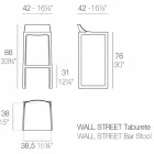 Banco ao ar livre de Wall Street Vondom, polipropileno e fibra de vidro Viadurini