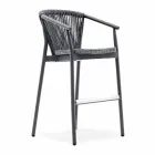 Tamborete de jardim empilhável de alumínio e tecido técnico - Smart por Varaschin Viadurini
