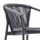 Tamborete de jardim empilhável de alumínio e tecido técnico - Smart por Varaschin Viadurini