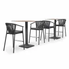 Tamborete de jardim empilhável de alumínio e tecido técnico - Smart por Varaschin Viadurini