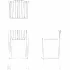 Banqueta de jardim empilhável de H 97 cm Vondom Spritz em polipropileno Viadurini