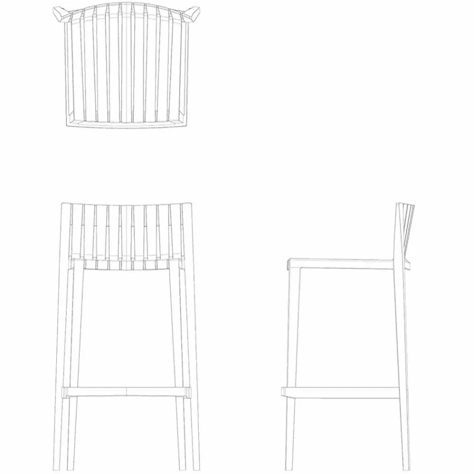 Banqueta de jardim empilhável de H 97 cm Vondom Spritz em polipropileno Viadurini