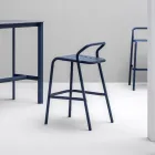 Banco de jardim com concha de alumínio feito na Itália - Noss por Varaschin Viadurini