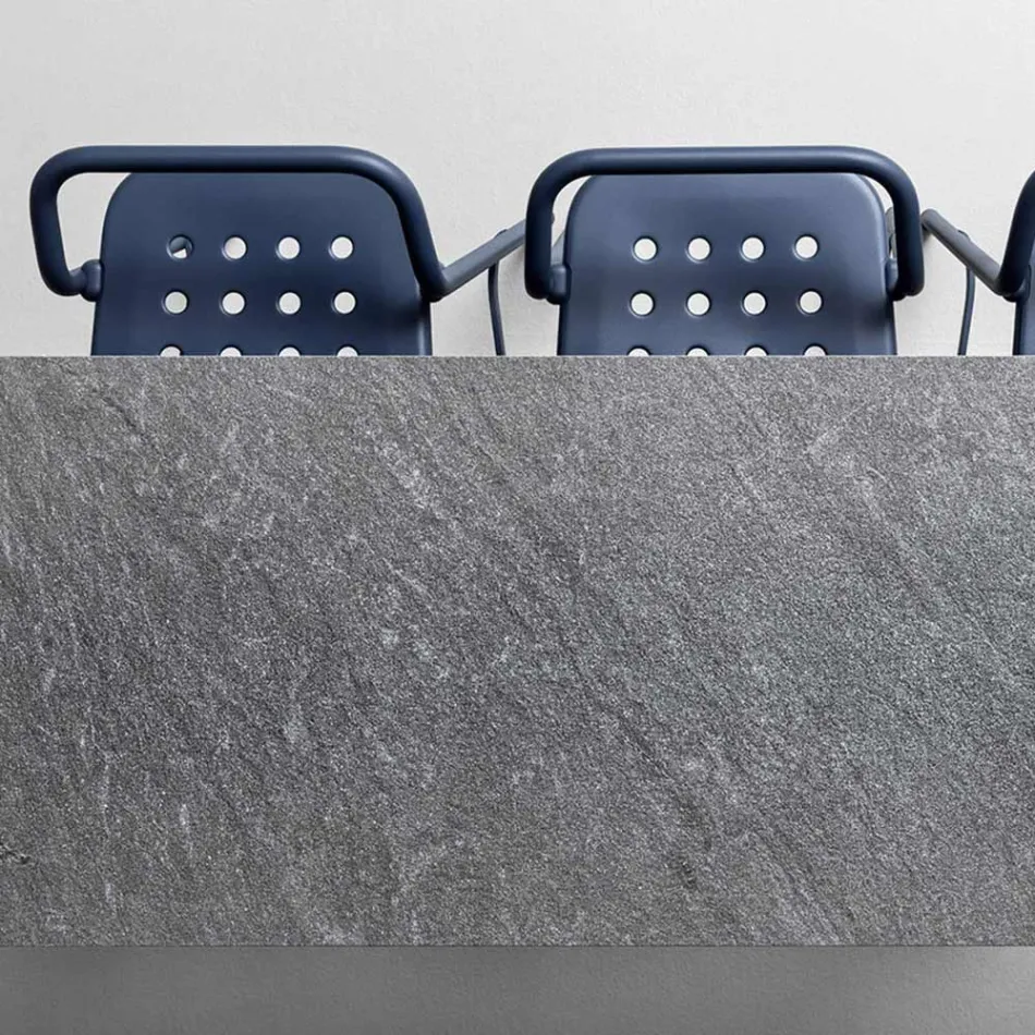 Banco de jardim com concha de alumínio feito na Itália - Noss por Varaschin Viadurini