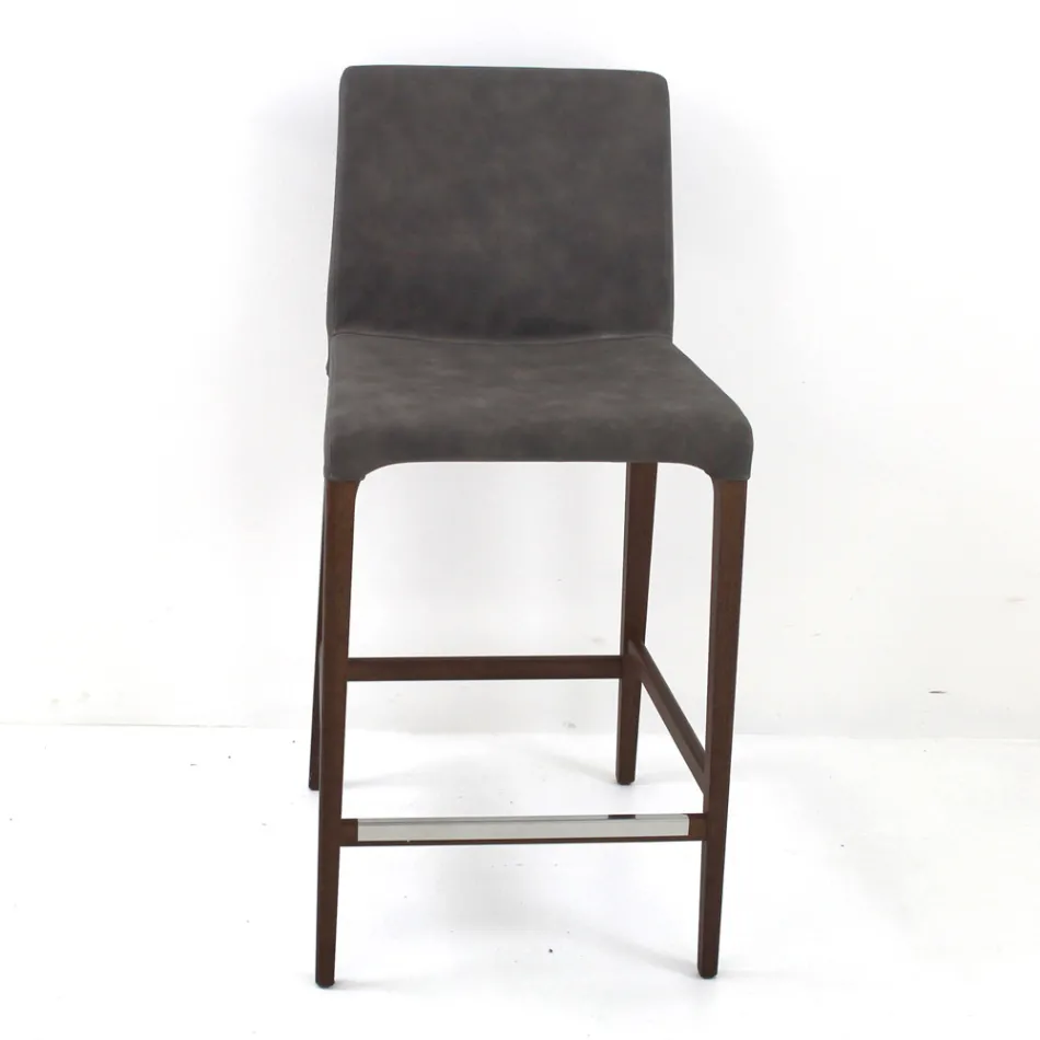 Banco interno em madeira de freixo e couro sintético feito na Itália - Floki Viadurini