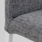 Banqueta de sala com encosto baixo fabricado na Itália - Orietta Viadurini