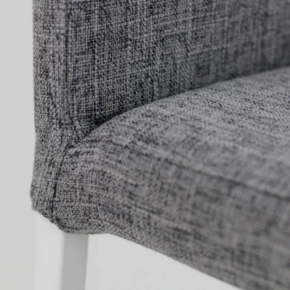 Banqueta de sala com encosto baixo fabricado na Itália - Orietta Viadurini