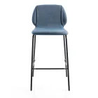 Banqueta de sala de estar elegante e moderna em tecido com borda - Scarat Viadurini