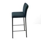 Banqueta de sala de estar em couro sintético e estrutura em Nikel Made in Italy - Cleto Viadurini