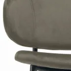 Banqueta para sala em aço e veludo Made in Italy - Rimini Viadurini