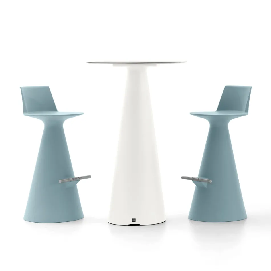 Banqueta para Sala em Polietileno com Apoio para Pés - Ellipse Viadurini