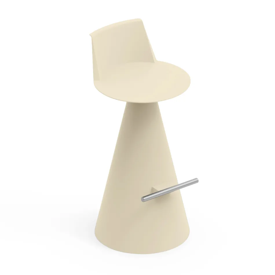 Banqueta para Sala em Polietileno com Apoio para Pés - Ellipse Viadurini