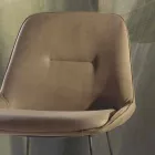 Banqueta de Design Moderno com Trenó de Metal Pintado - Ines Viadurini