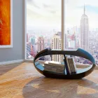 Banqueta design com biblioteca integrada Ellix made in Italy Viadurini