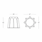 Banqueta colorida em forma de Pandoro de design moderno por slide - Pandoro Viadurini