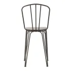 Banqueta Design Moderno em Estilo Industrial em Ferro e Madeira, 2 Peças - Erika Viadurini